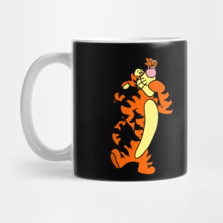 Tiger with Awareness Ribbon Butterfly (Orange) Mug